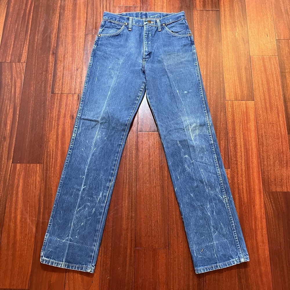 Vintage Wrangler Jeans Mens 30x33 Blue 13MWZ Regular Fit MADE IN USA 70s 80s